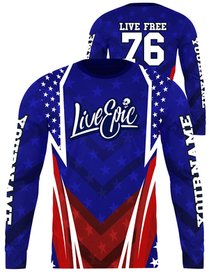 Live Epic USA Custom Long Sleeve Jersey