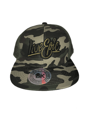 Embroidered Live Epic Camo Varsity Hat