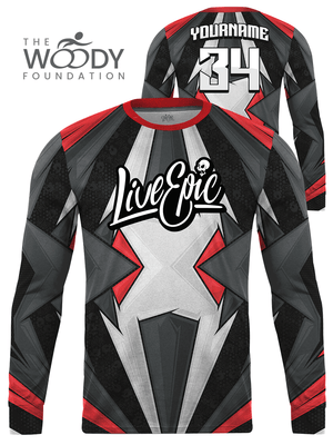 [WOODY CHARITY] Live Epic XTrain Camo Custom Long Sleeve Jersey