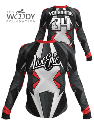 [WOODY CHARITY] LIve Epic XTrain Camo Women Custom Long Sleeve Jersey