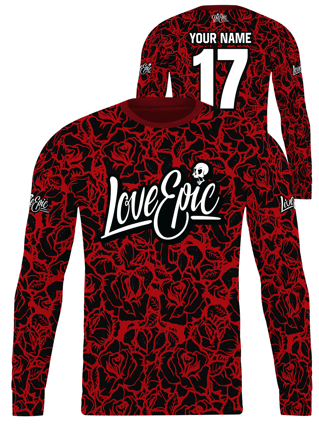 Love Epic Roses Custom Long Sleeve Jersey