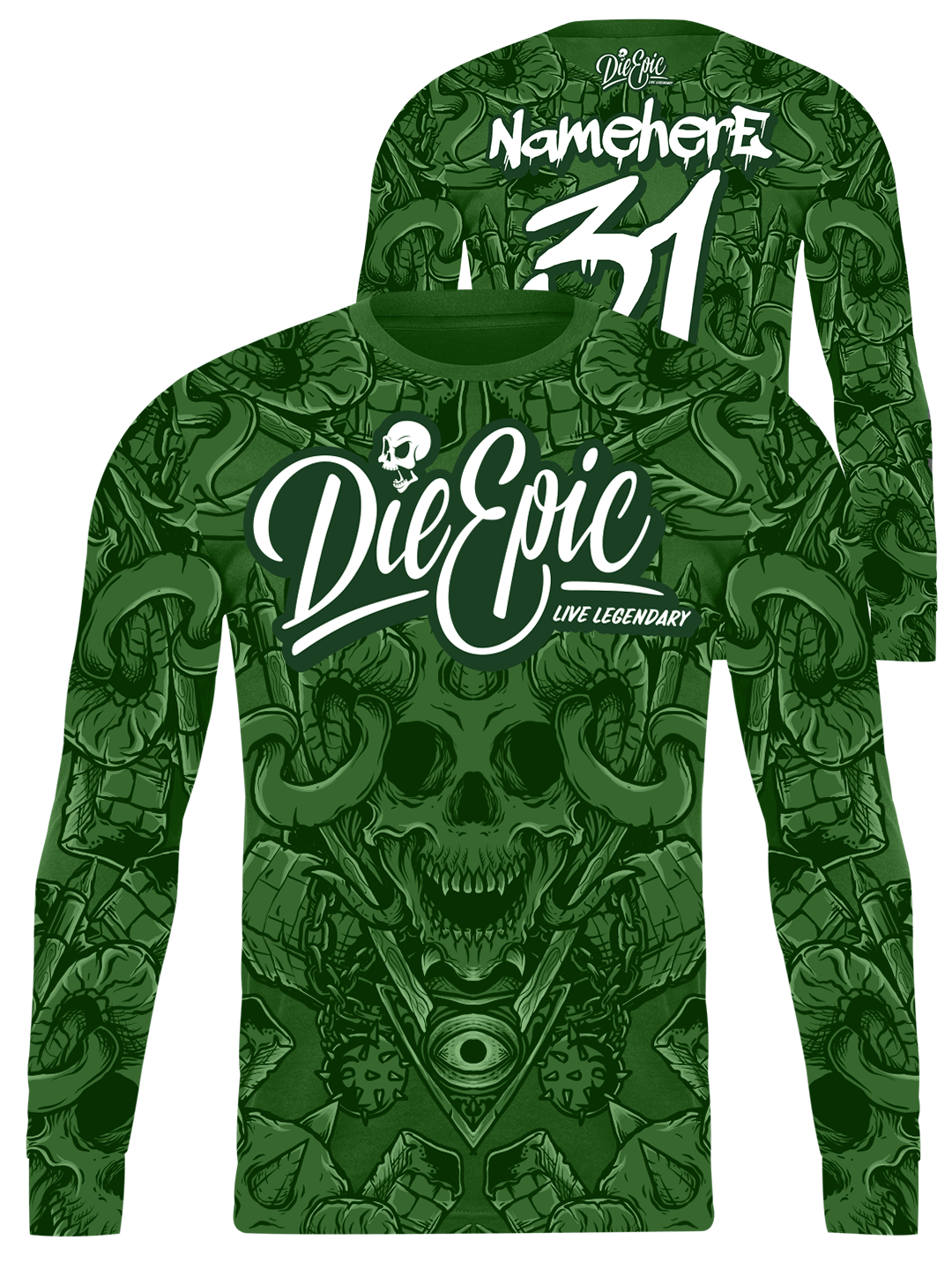 Die Epic Lucifer Multicolor Custom Long Sleeve Jersey
