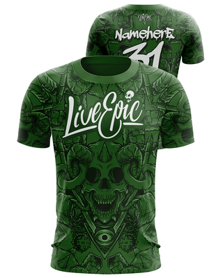 Live Epic Lucifer Multicolor Custom Short Sleeve Jersey