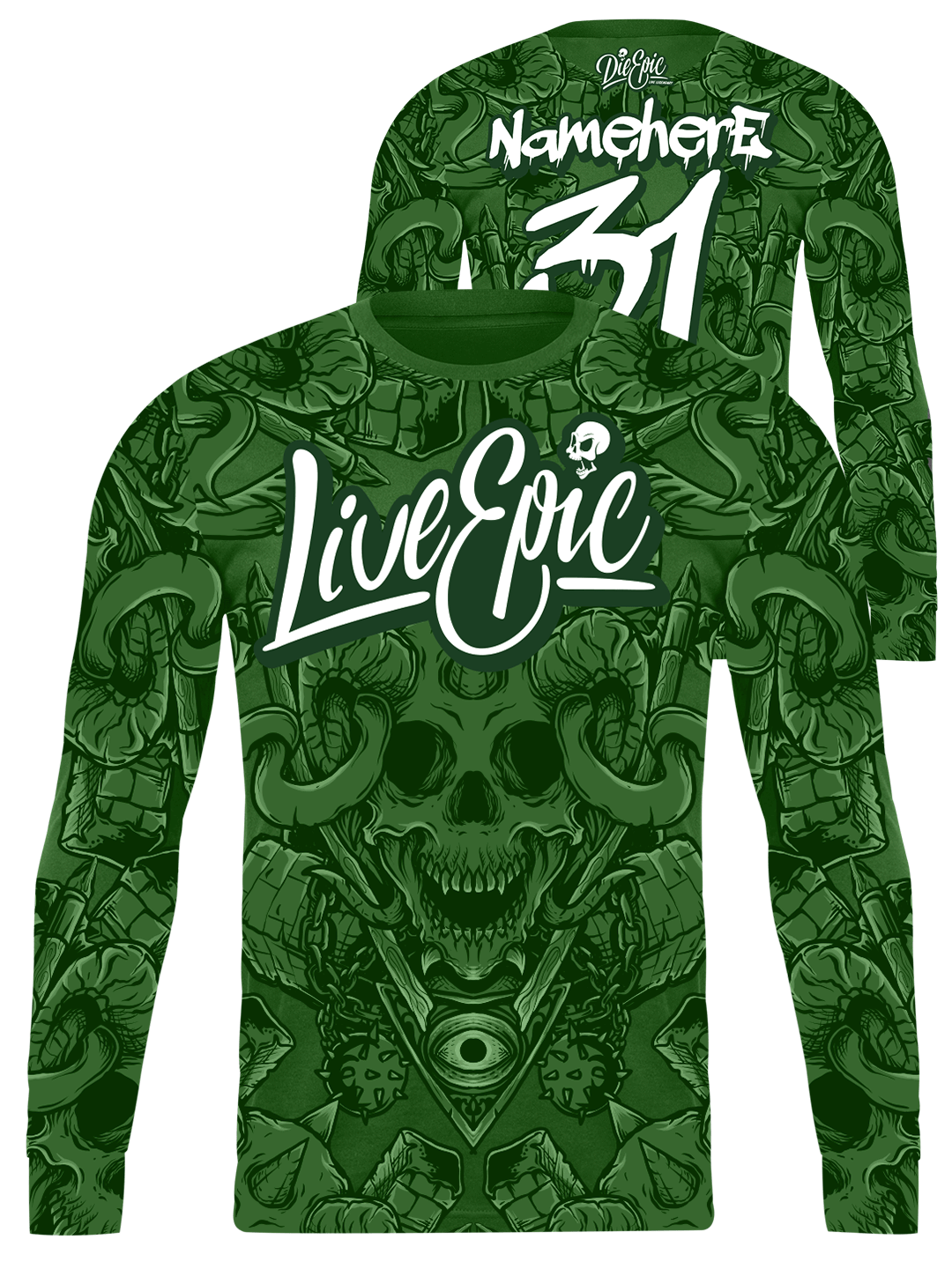 Live Epic Lucifer Multicolor Custom Long Sleeve Jersey