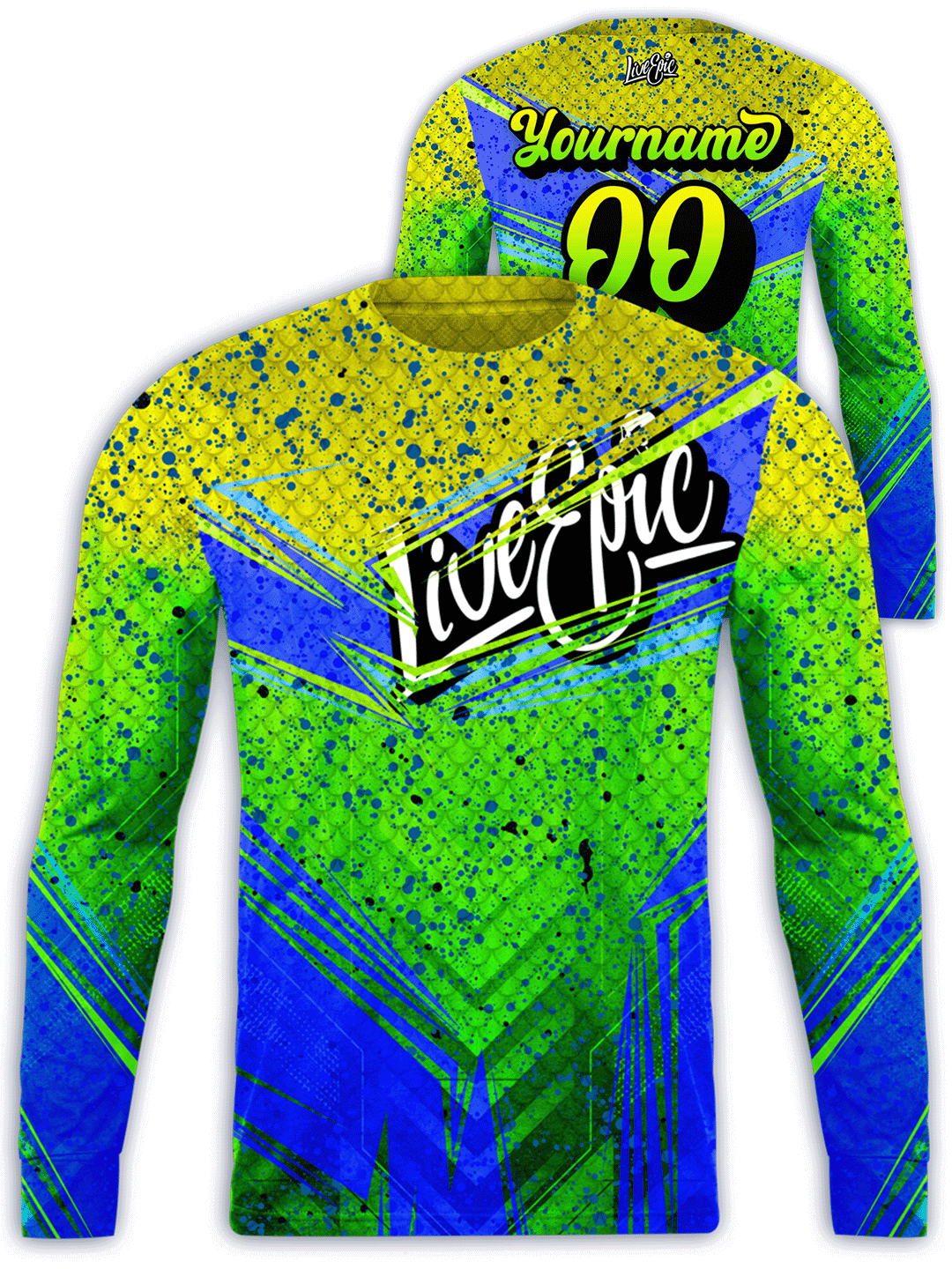 Live Epic Mahi Custom Long Sleeve Jersey