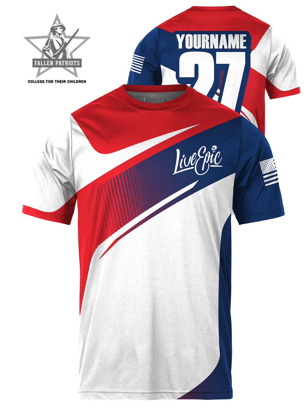 [charity] Live Epic Battle Born Custom Short Sleeve Jersey