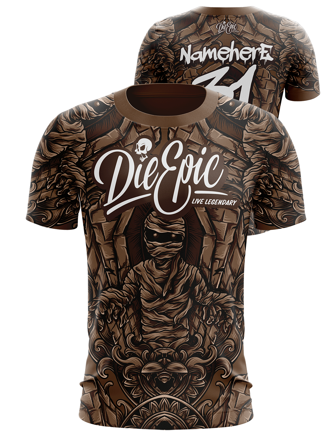 Die Epic Mummy Multicolor Custom Short Sleeve Jersey