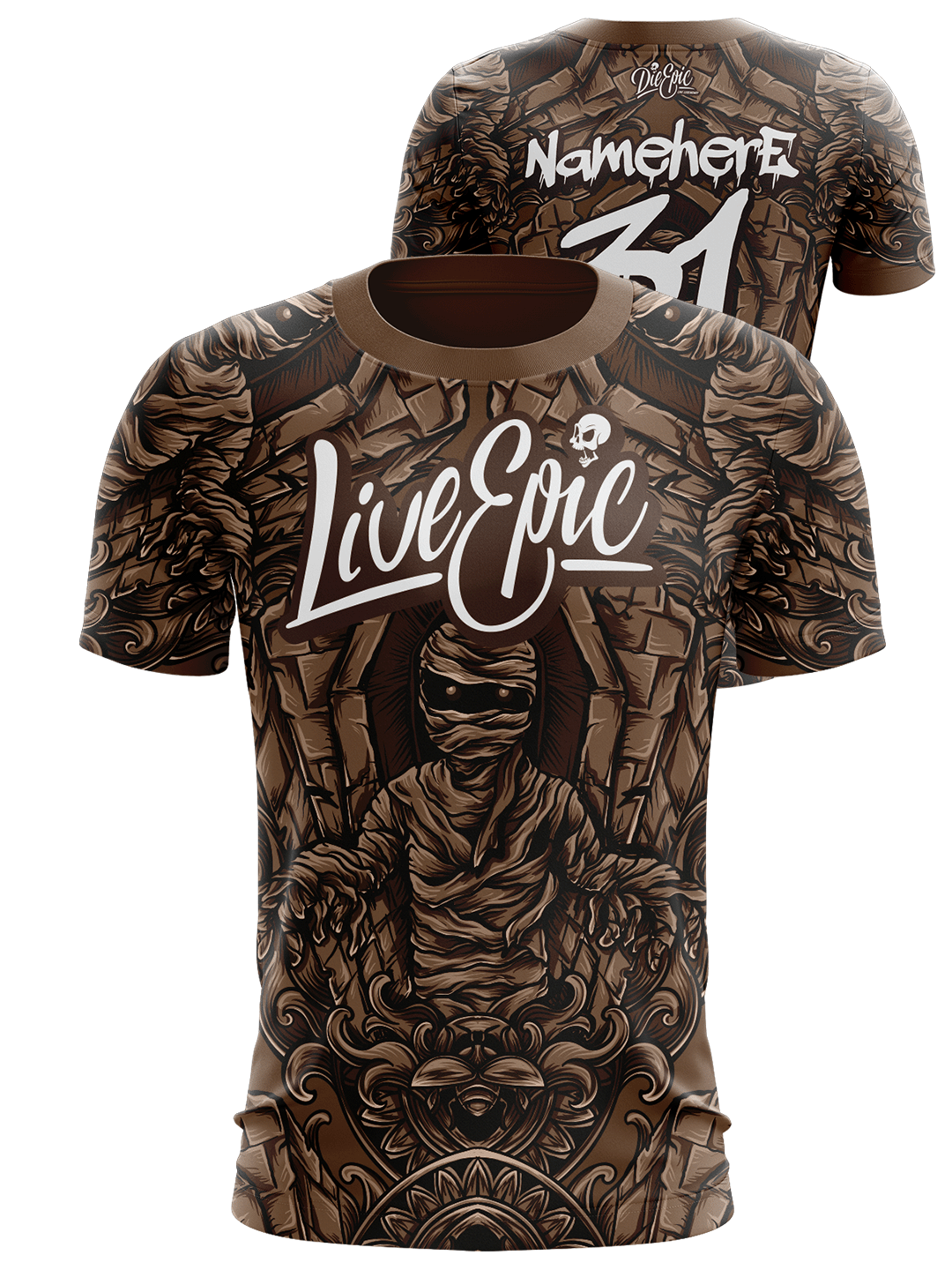 Live Epic Mummy Multicolor Custom Short Sleeve Jersey