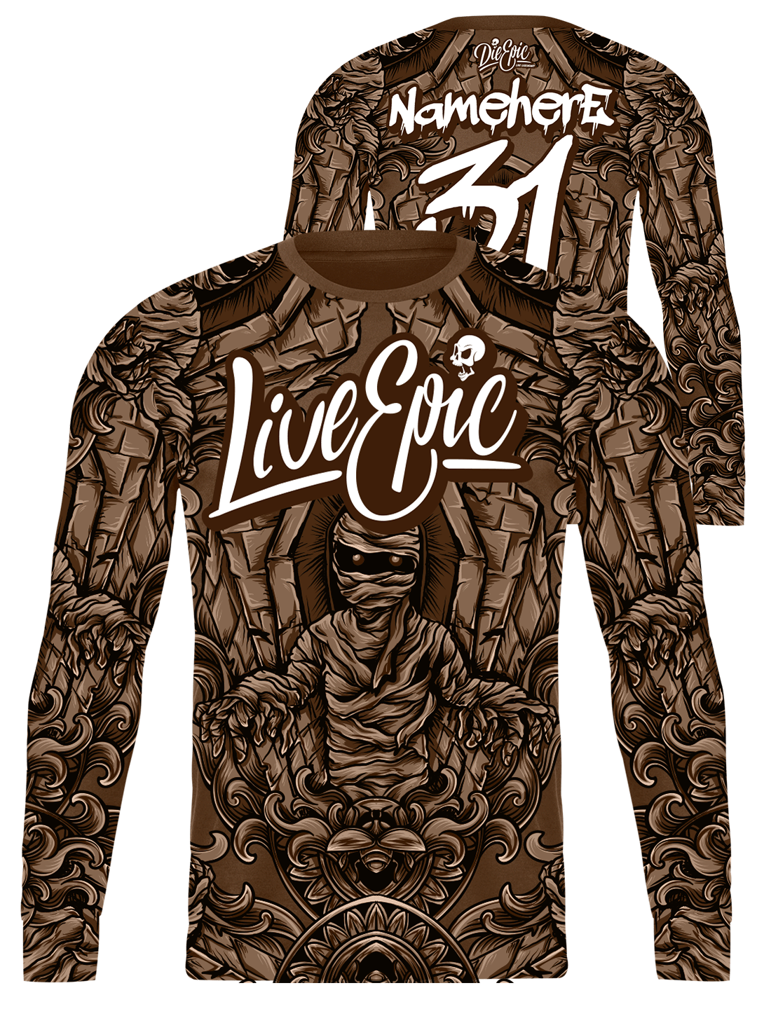 Live Epic Mummy Multicolor Custom Long Sleeve Jersey