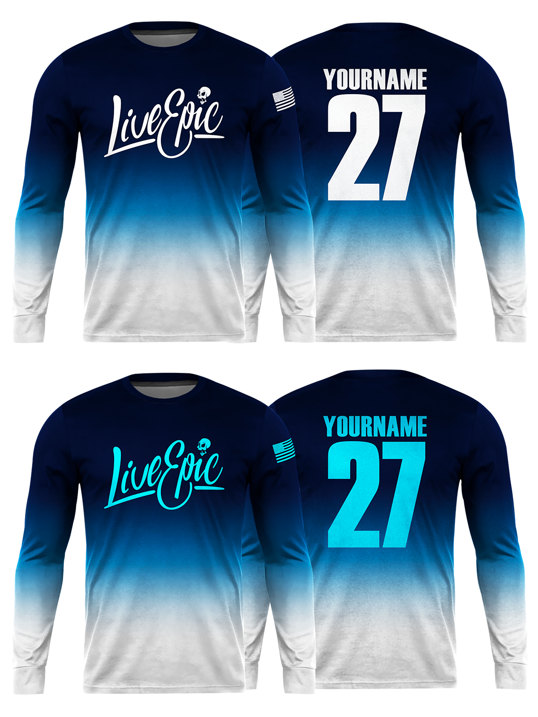 [MULTICOLOR] Live Epic Phantom Wash Custom Long Sleeve Jersey