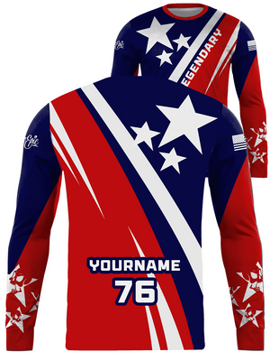 [SAVING FORGOTTEN WARRIORS CHARITY] Live Legendary Patriotic Custom Long Sleeve Jersey