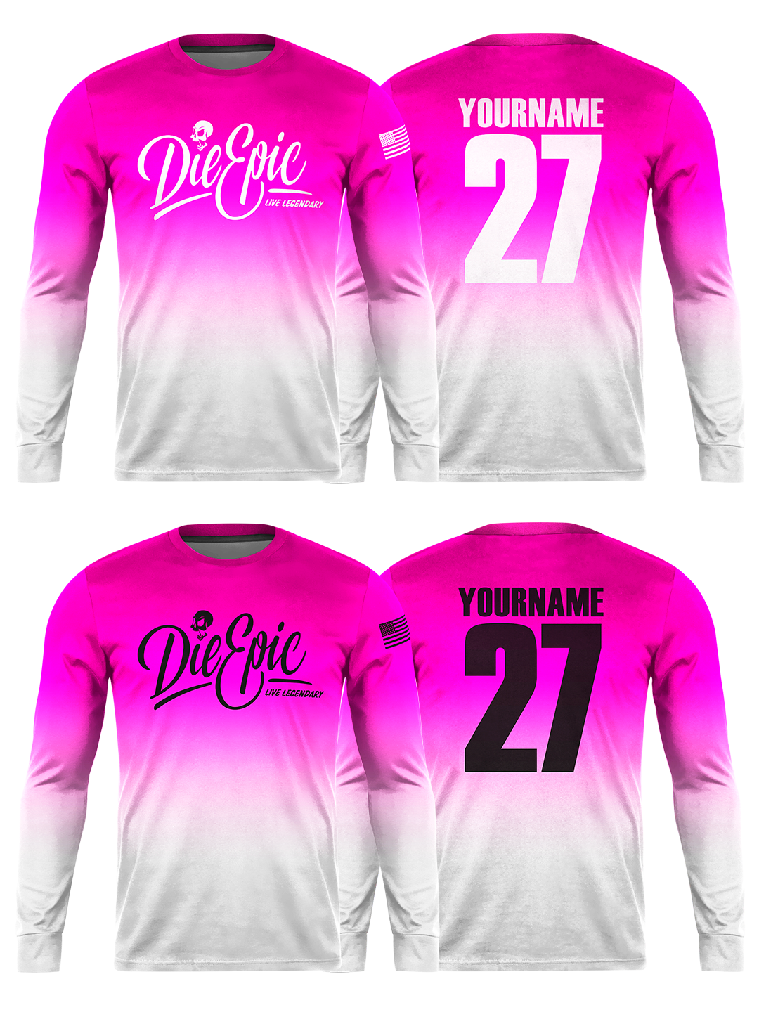 [MULTICOLOR] Die Epic Phantom Wash Custom Long Sleeve Jersey