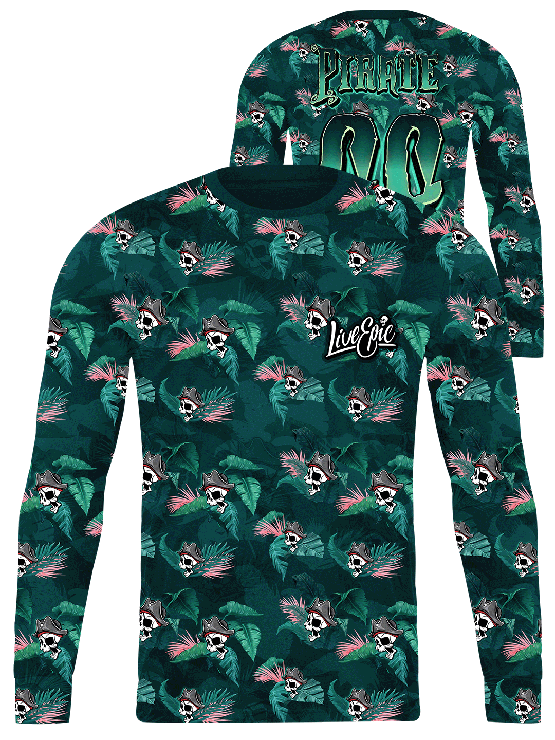 Live Epic Pirate Custom Long Sleeve Jersey