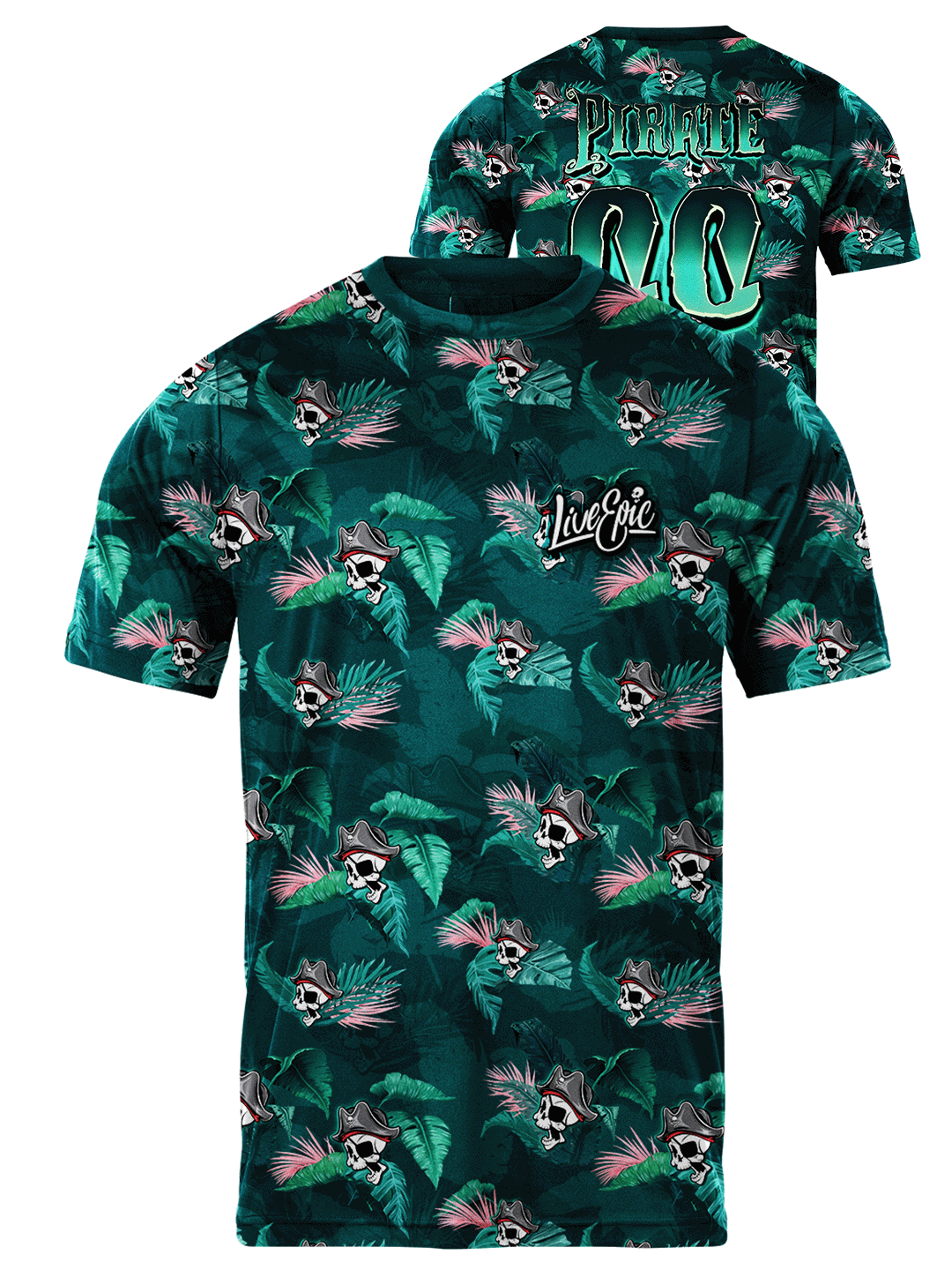 Live Epic Pirate Custom Short Sleeve Jersey