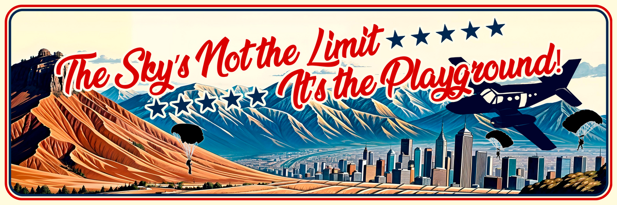 [USA ship only] Skydiving White Bumper Sticker