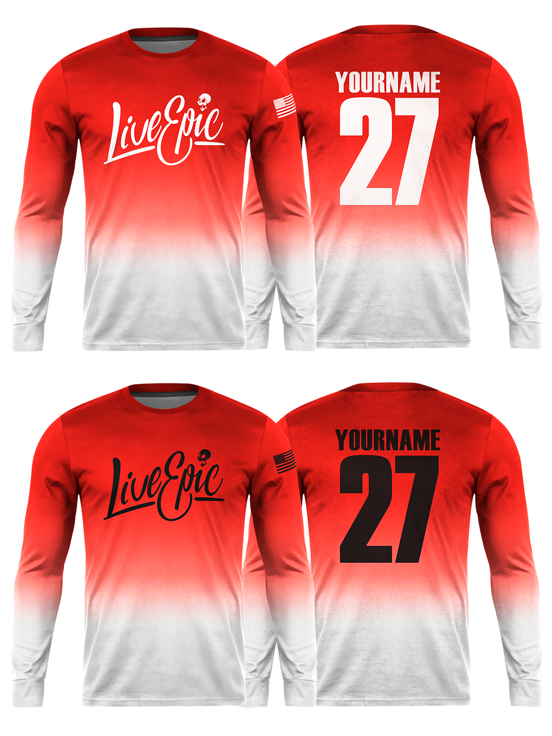 [MULTICOLOR] Live Epic Phantom Wash Custom Long Sleeve Jersey