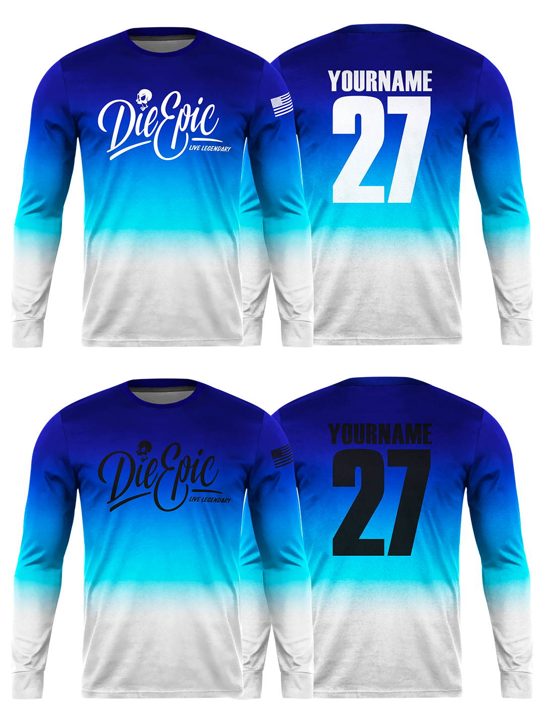 [MULTICOLOR] Die Epic Phantom Wash Custom Long Sleeve Jersey