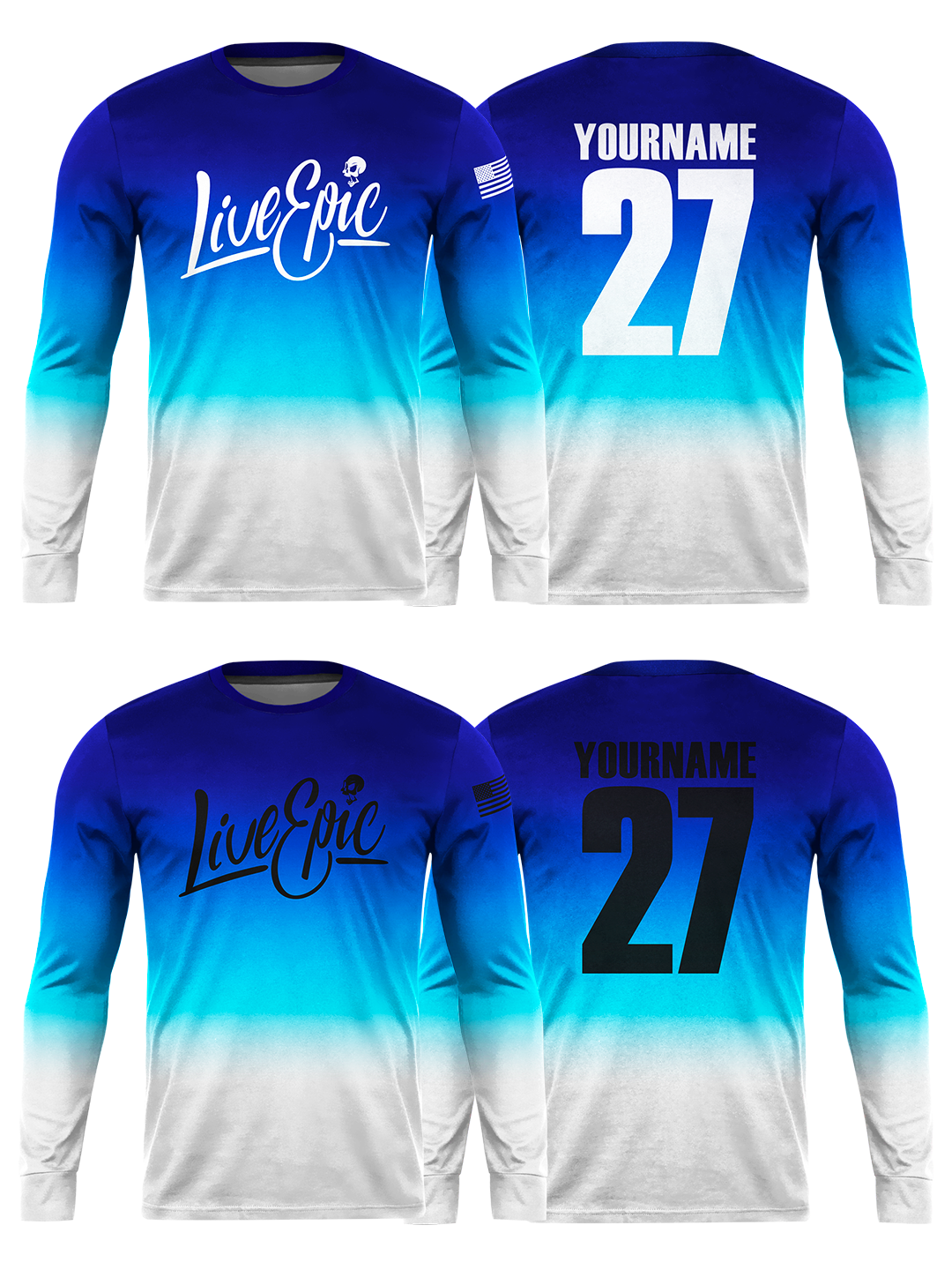 [MULTICOLOR] Live Epic Phantom Wash Custom Long Sleeve Jersey