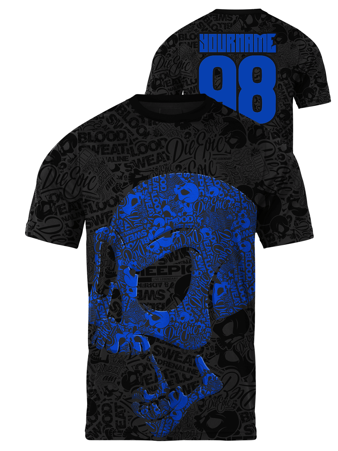 multicolor] Epic Skull Adrenaline Bits Custom Short Sleeve