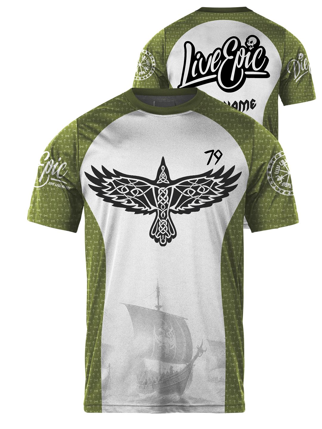 [MULTICOLOR] Live Epic Norse Custom Short Sleeve Jersey