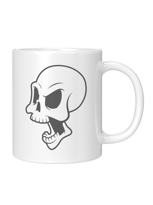 Skull 11oz White Mug
