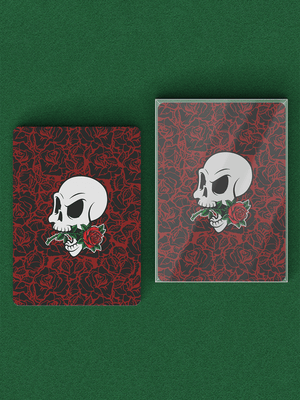 Die Epic Skull Roses Playing Cards