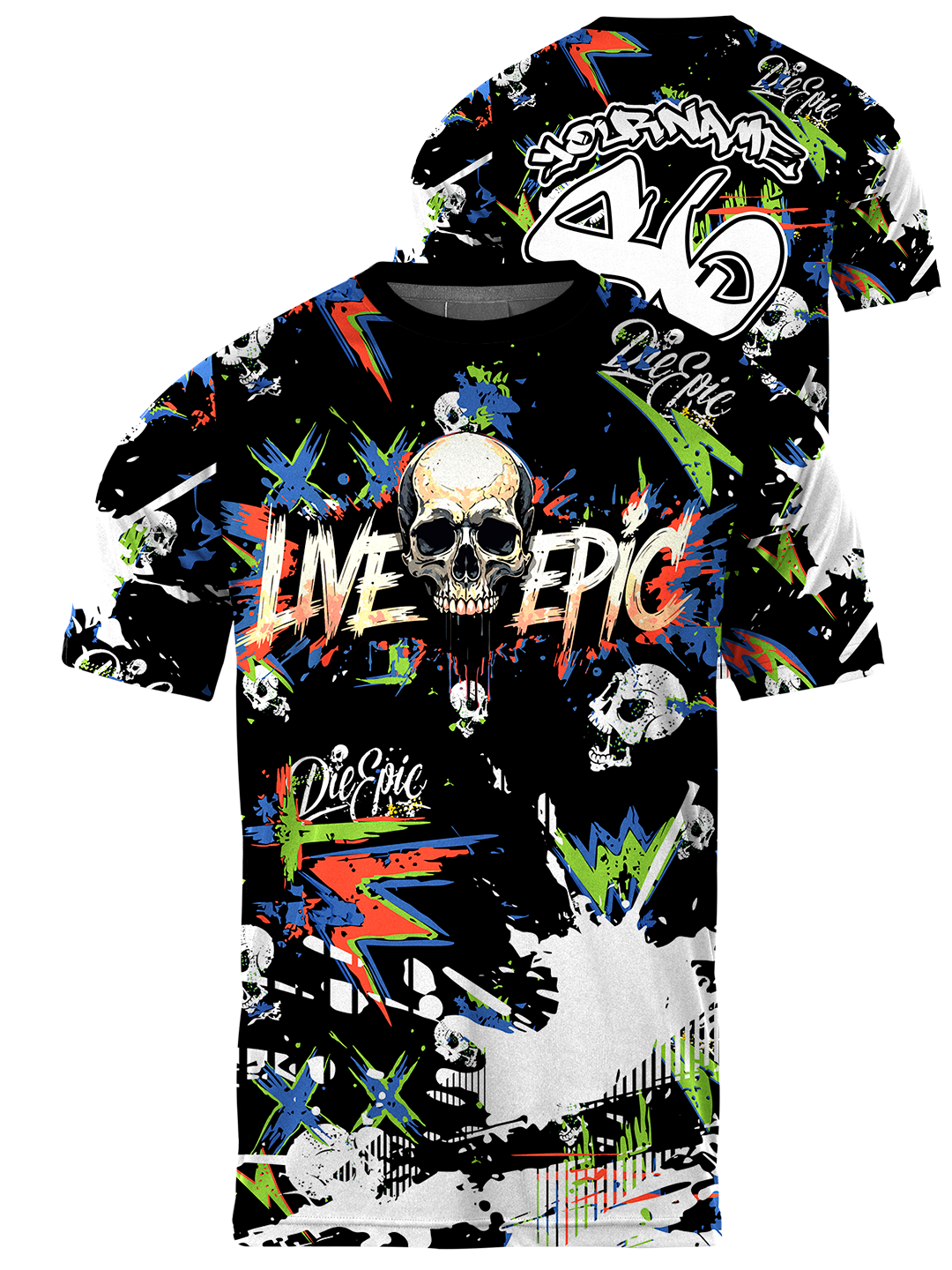 Live Epic Splash Custom Short Sleeve Jersey