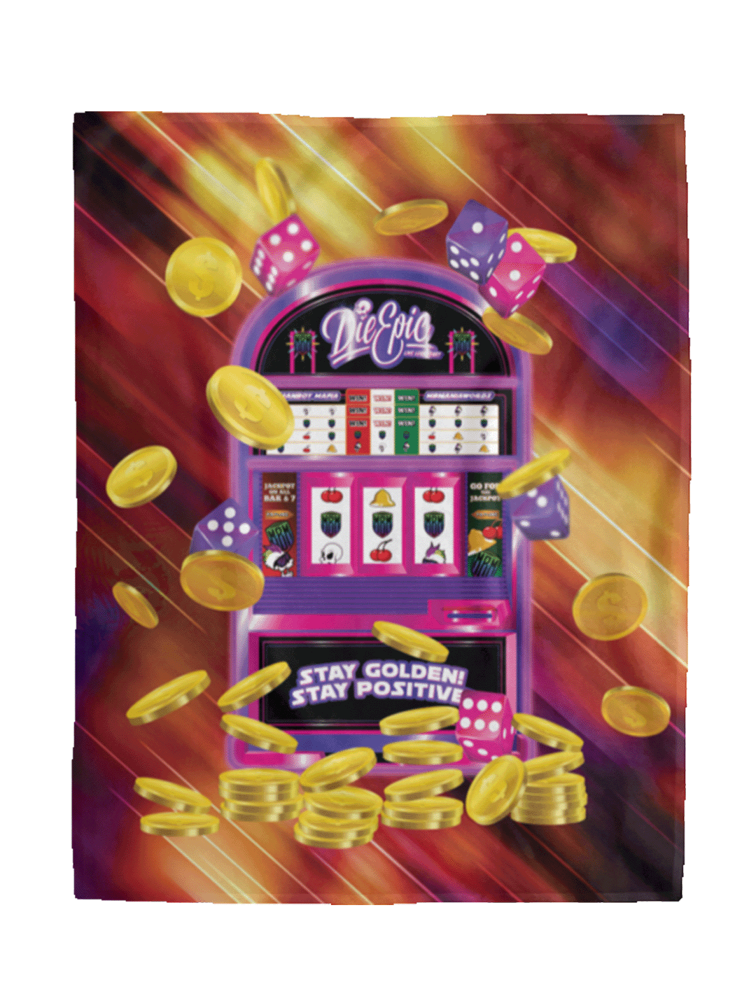 [USA ONLY] Stay Golden Stay Positive Cozy Plush Fleece Blanket 60x80