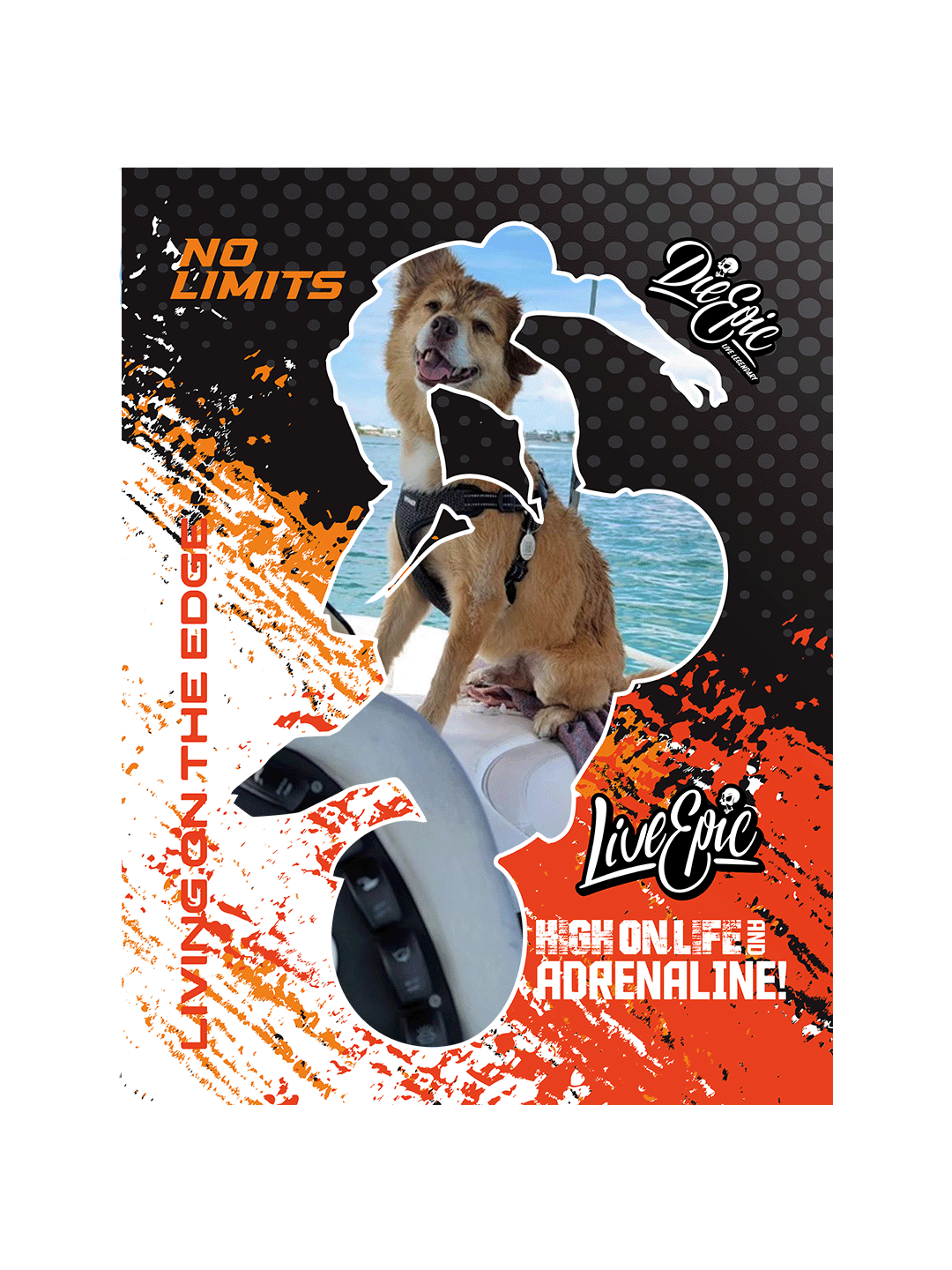 [USA ONLY] ADD PICTURE Stunts Orange Texture Plush Fleece Blanket 60x80