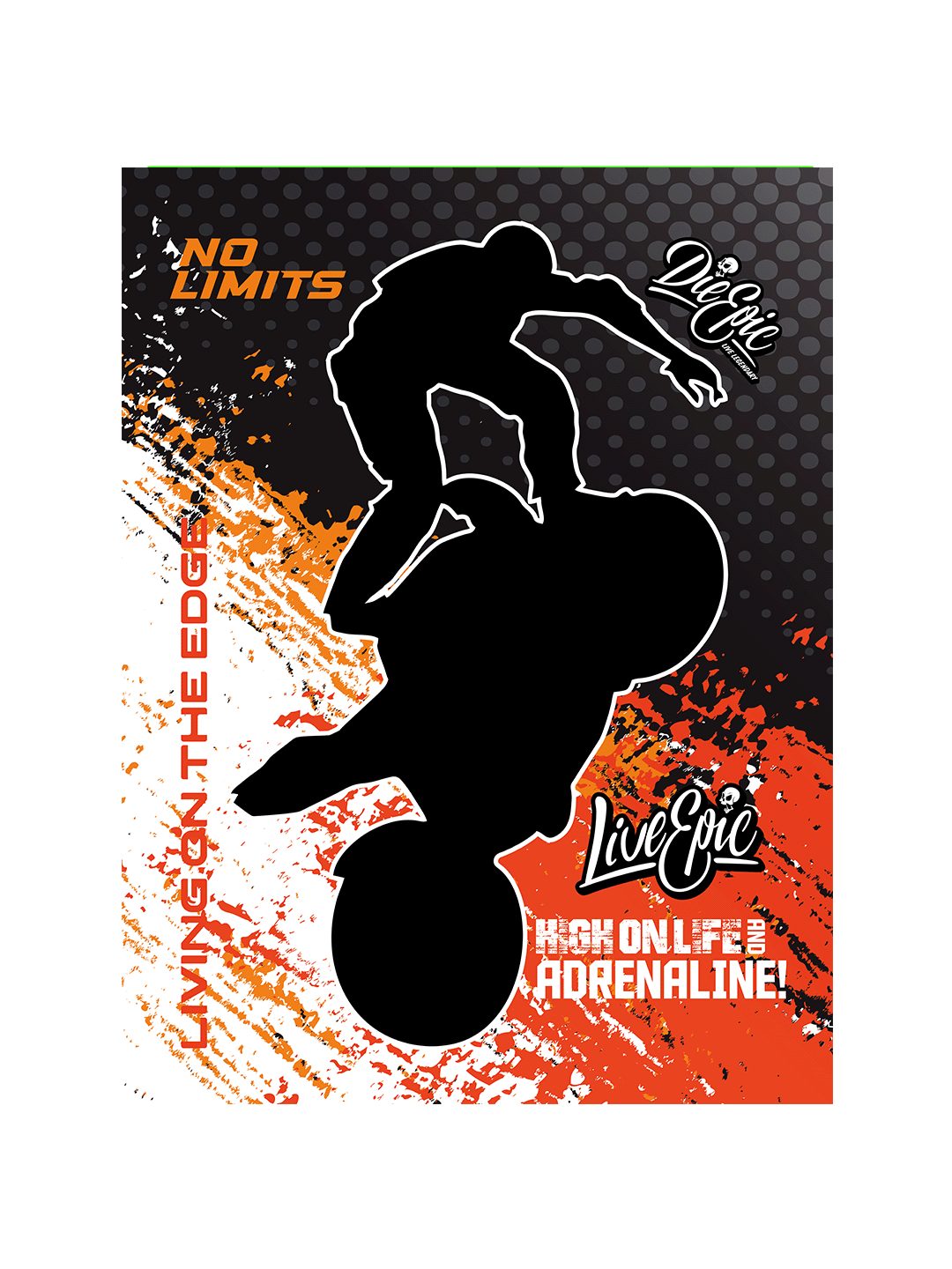 [USA ONLY] ADD PICTURE Stunts Orange Texture Plush Fleece Blanket 60x80