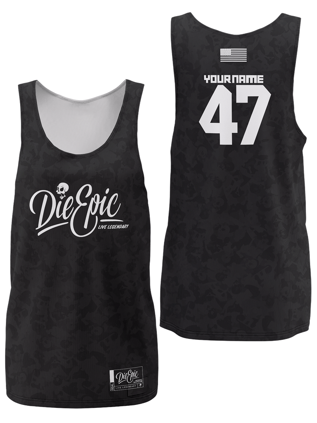 Die Epic Skull Camo Custom Tank Top