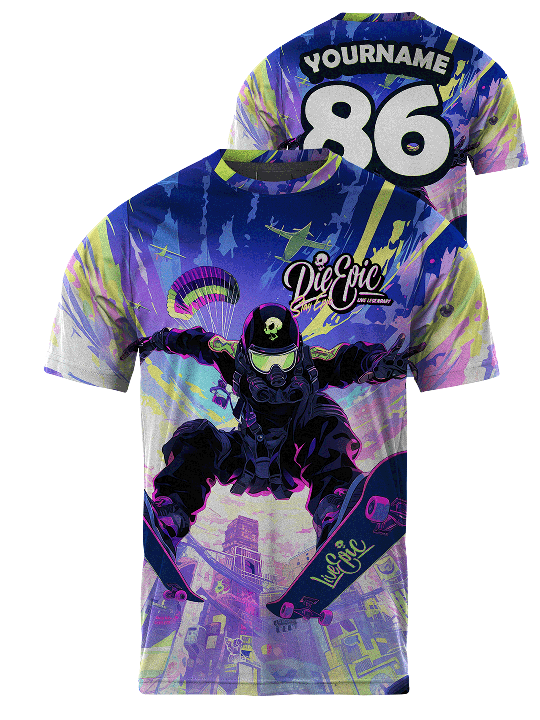 Die Epic Techno Based Custom Short Sleeve Jersey