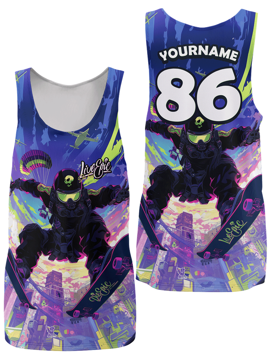 Live Epic Techno Based Custom Tank Top