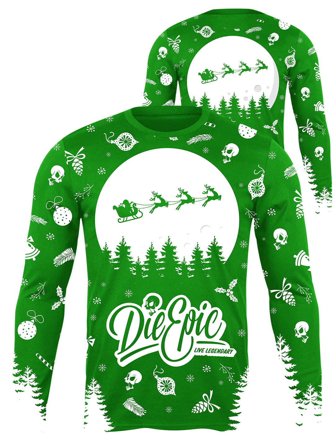 MULTICOLOR Die Epic Christmas Ugly Long Sleeve Jersey (PRE-SALES &#39;TILL DEC 7TH - 11:59PM EST)