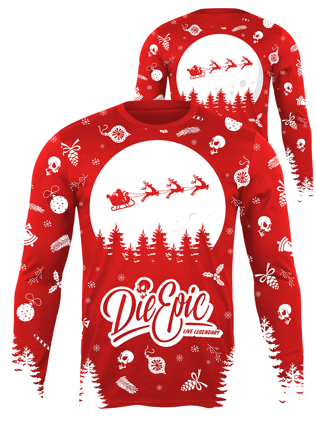MULTICOLOR Die Epic Christmas Ugly Long Sleeve Jersey (PRE-SALES &#39;TILL DEC 7TH - 11:59PM EST)