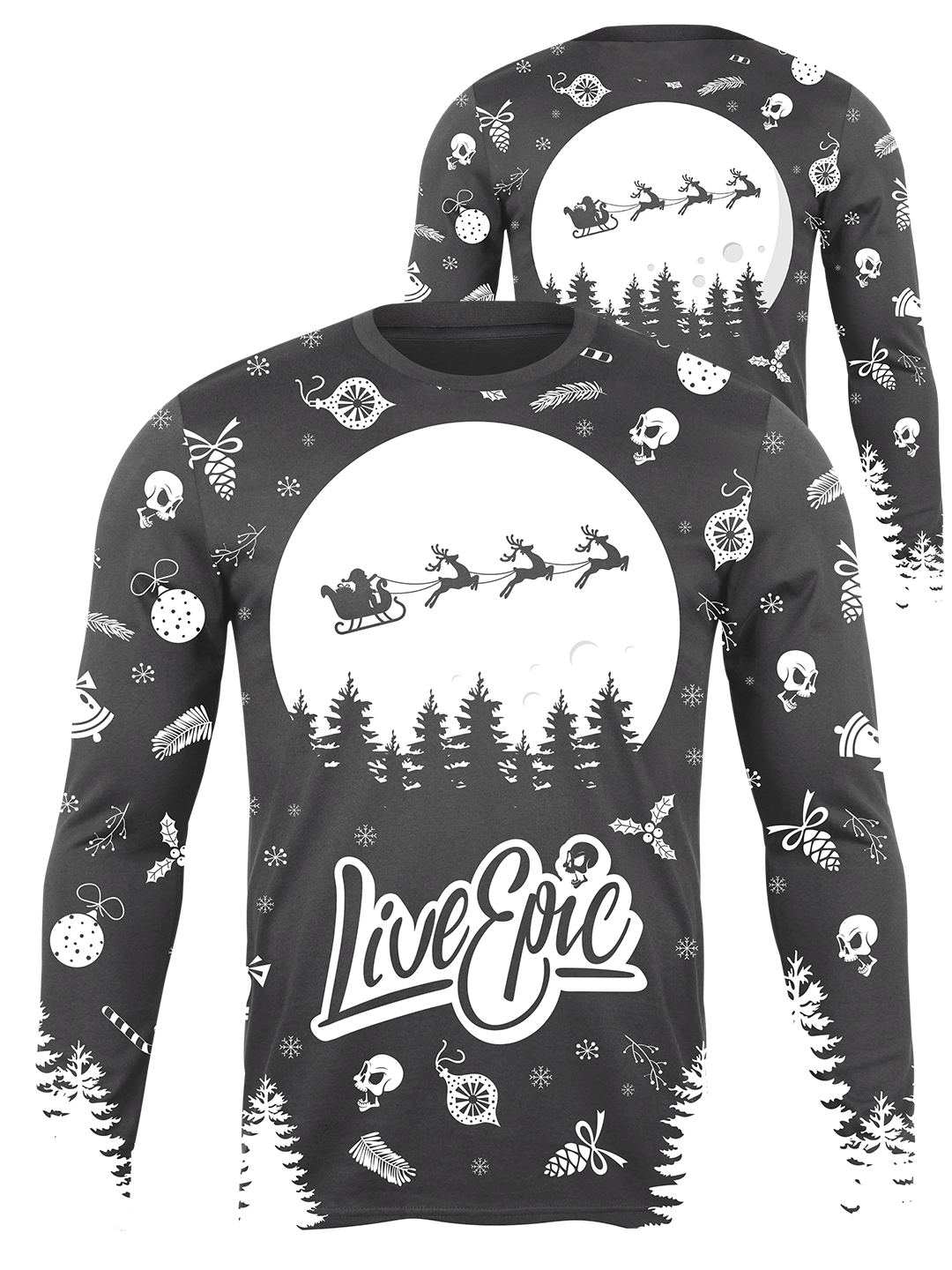 MULTICOLOR Live Epic Christmas Ugly Long Sleeve Jersey (PRE-SALES &#39;TILL DEC 7TH - 11:59PM EST)