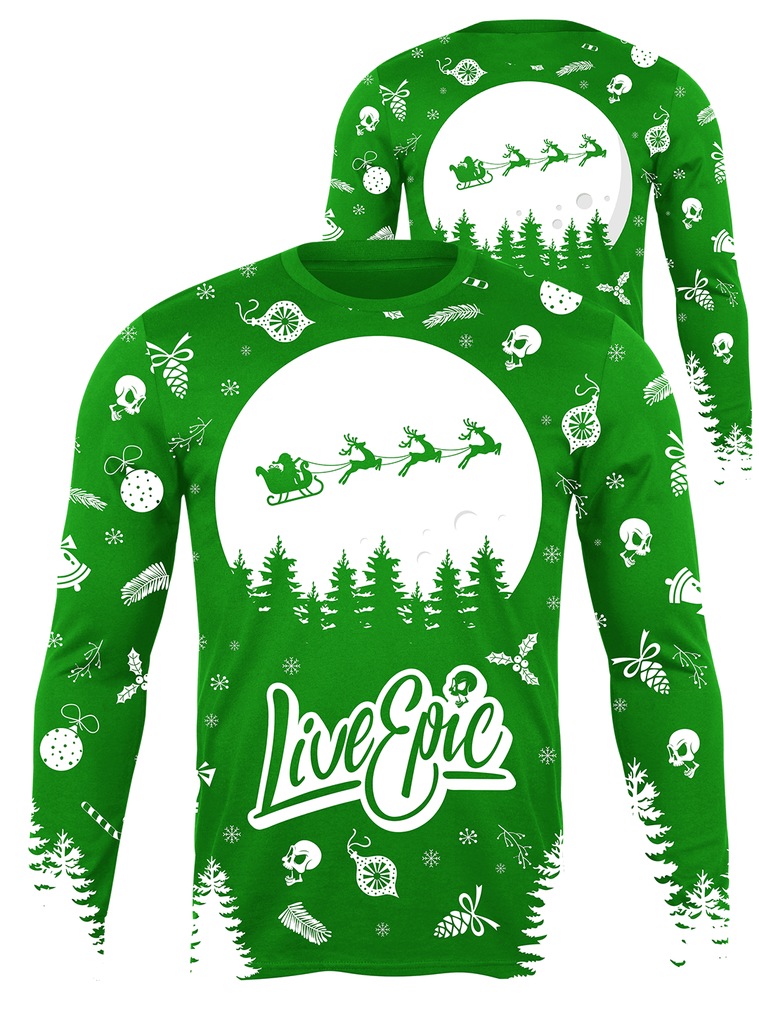 MULTICOLOR Live Epic Christmas Ugly Long Sleeve Jersey (PRE-SALES &#39;TILL DEC 7TH - 11:59PM EST)