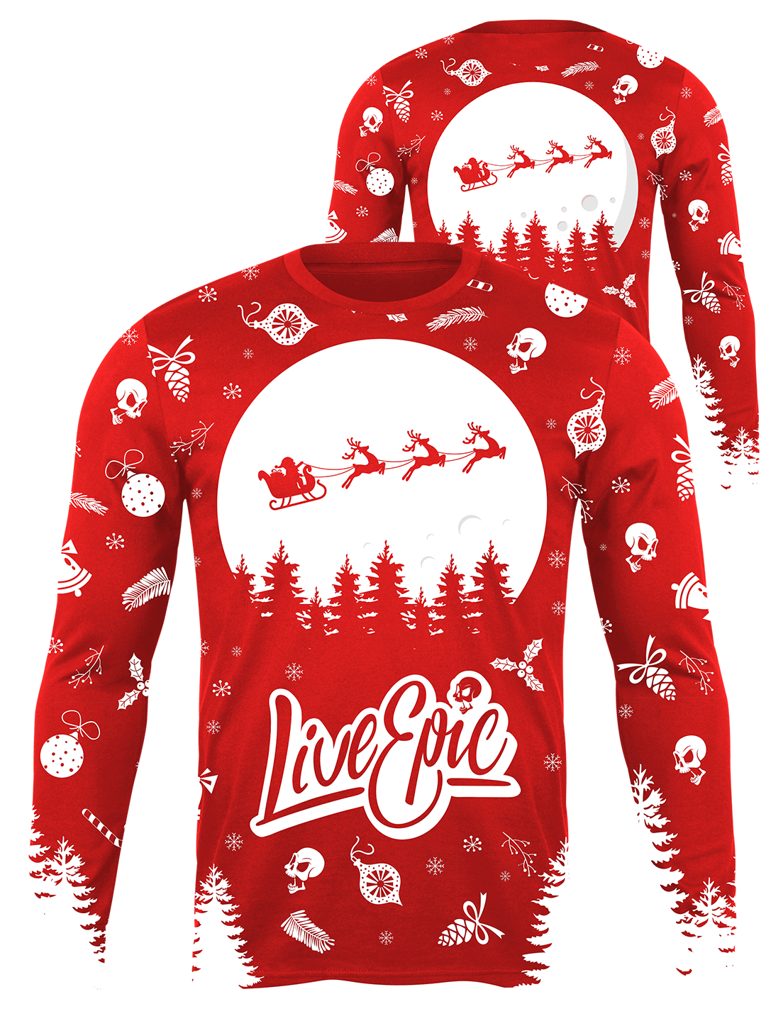 MULTICOLOR Live Epic Christmas Ugly Long Sleeve Jersey (PRE-SALES &#39;TILL DEC 7TH - 11:59PM EST)