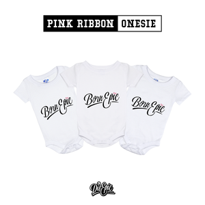 Pink Ribbon Baby Onesie 6 Month