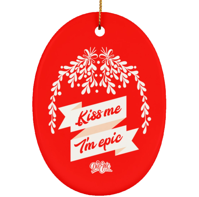 Epic Ceramic Oval Ornament