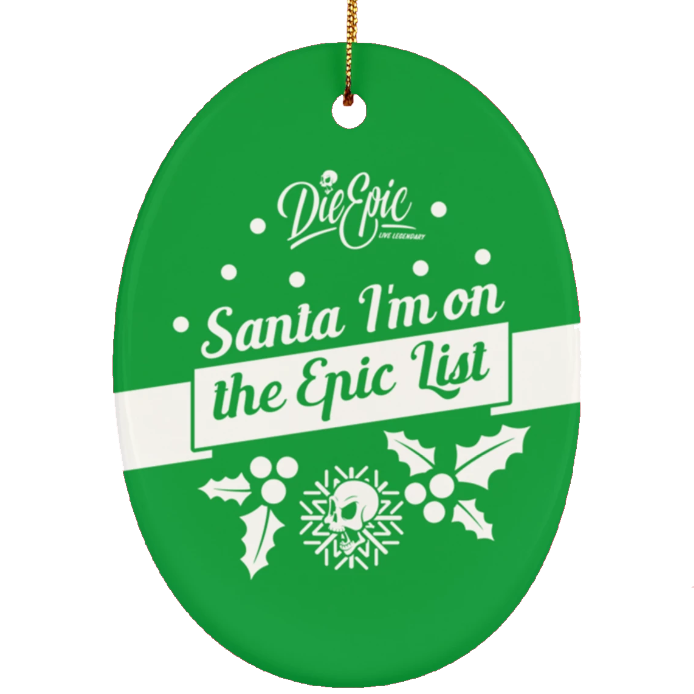 Epic Ceramic Oval Ornament