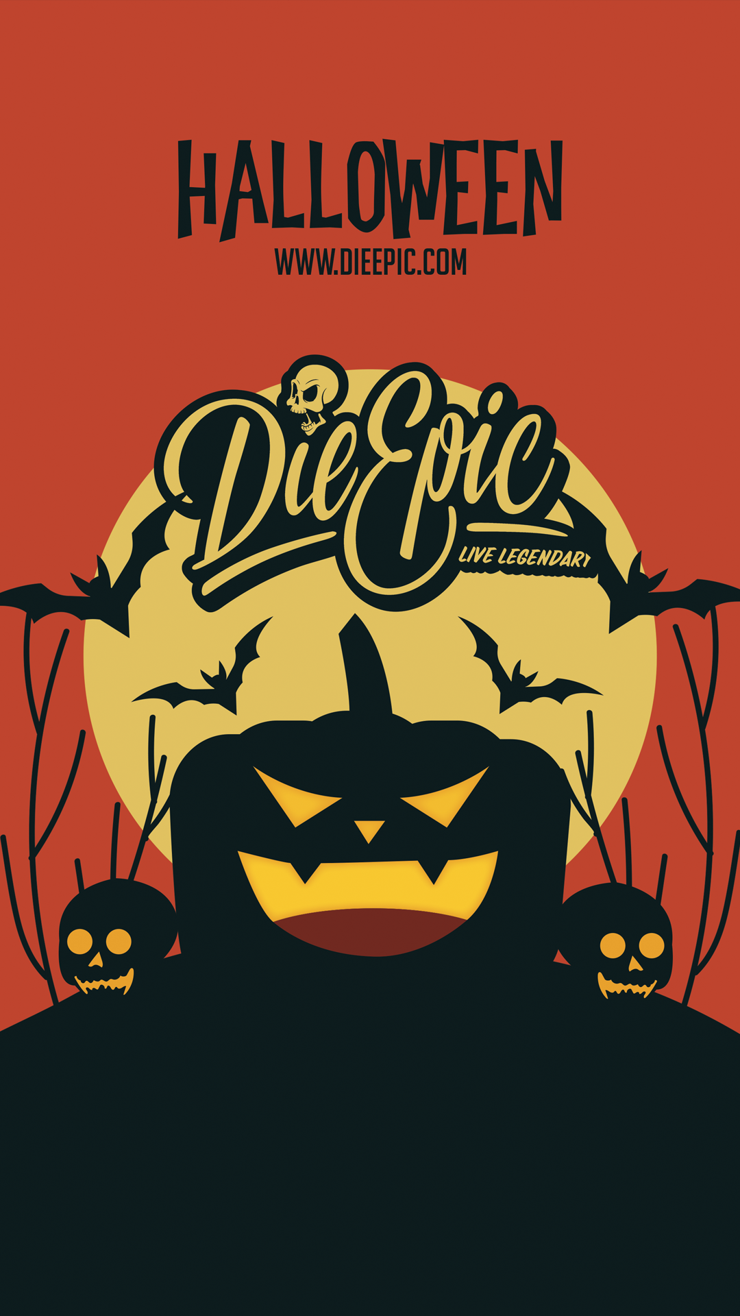 Pumpkin Sunset Phone Wallpaper (Free Digital Download)