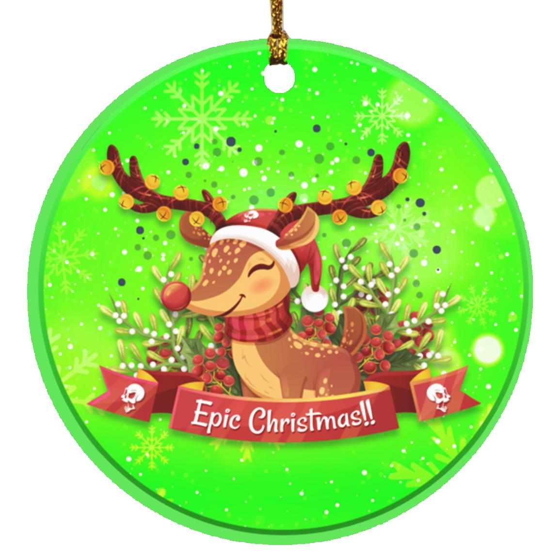 Epic Christmas Circle Ornament
