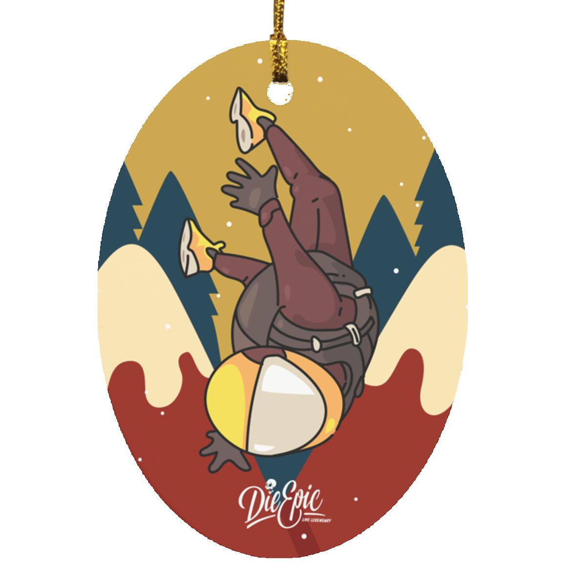 Base Jump Oval Ornament