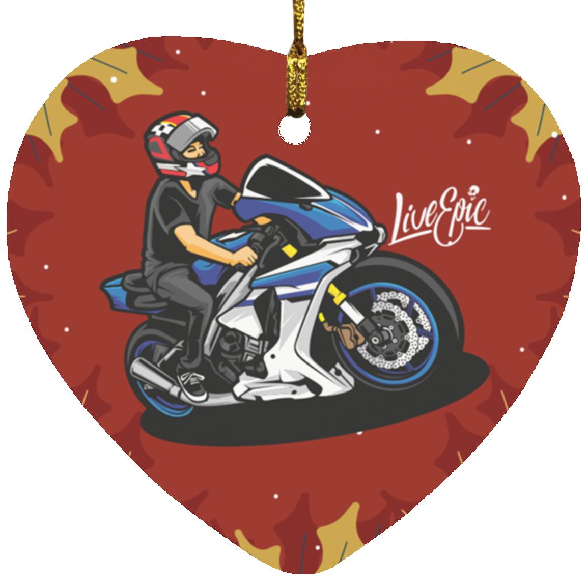 Live Epic Stunts Heart Ornament