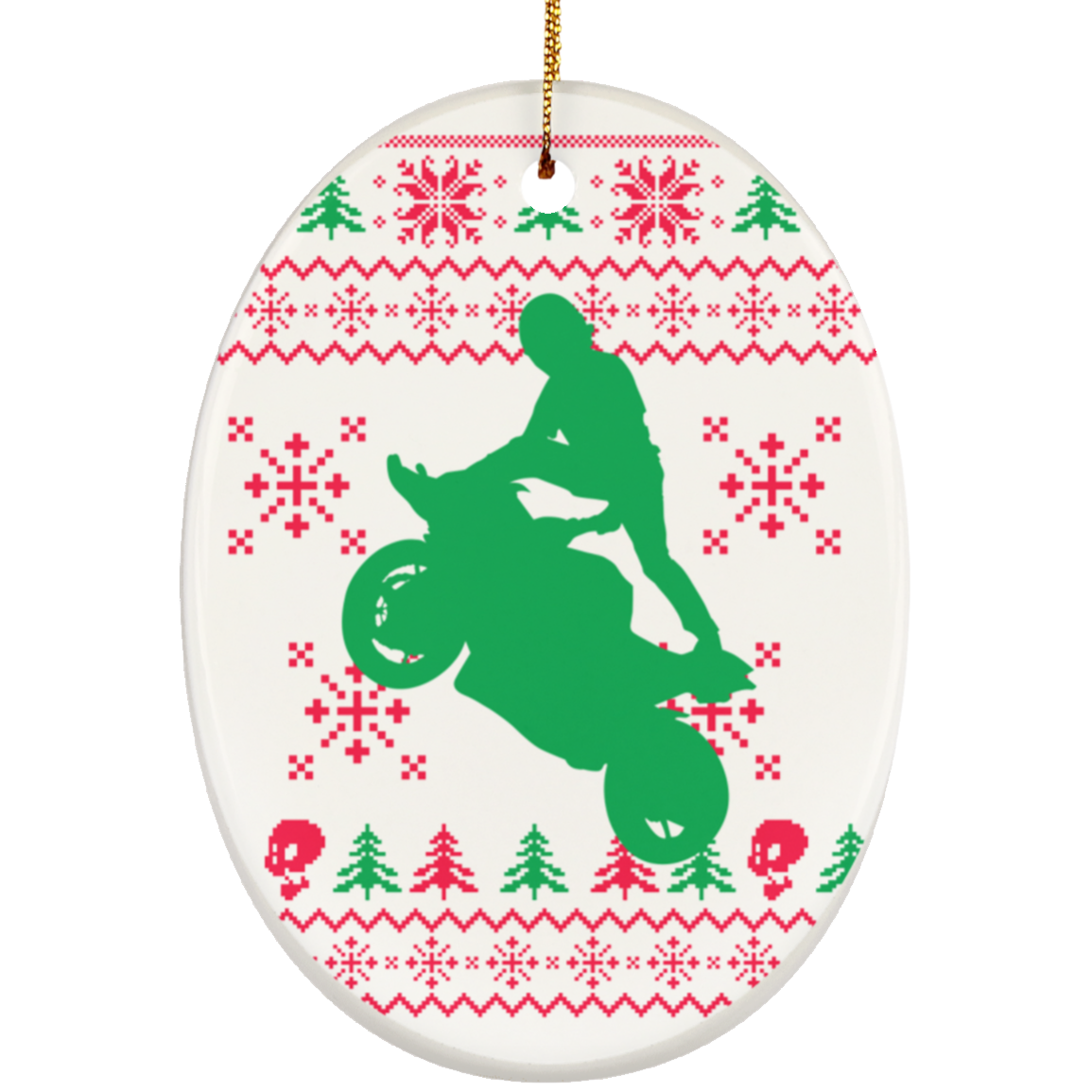 Stunt Riding Oval Ornament