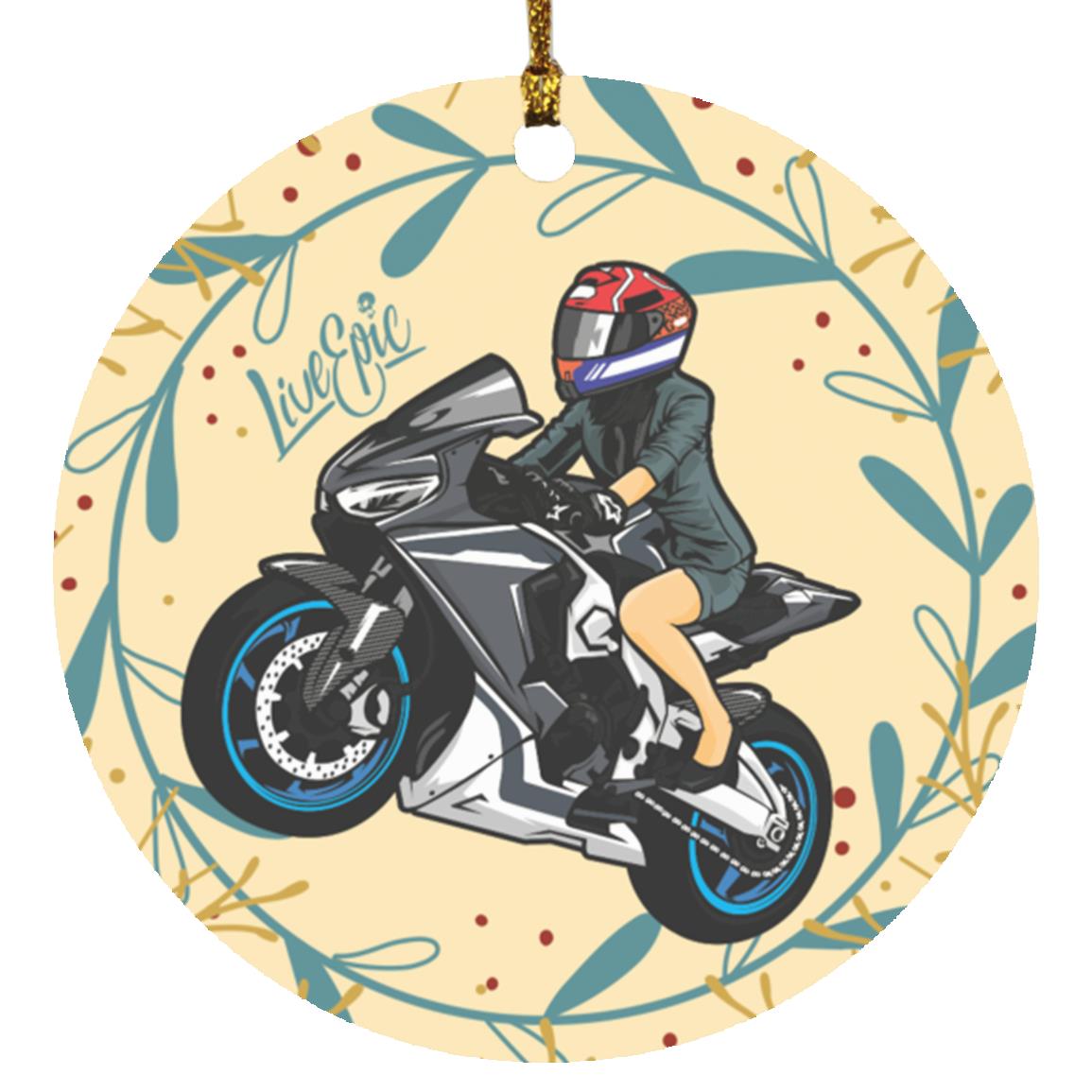 Live Epic Stunts Circle Ornament