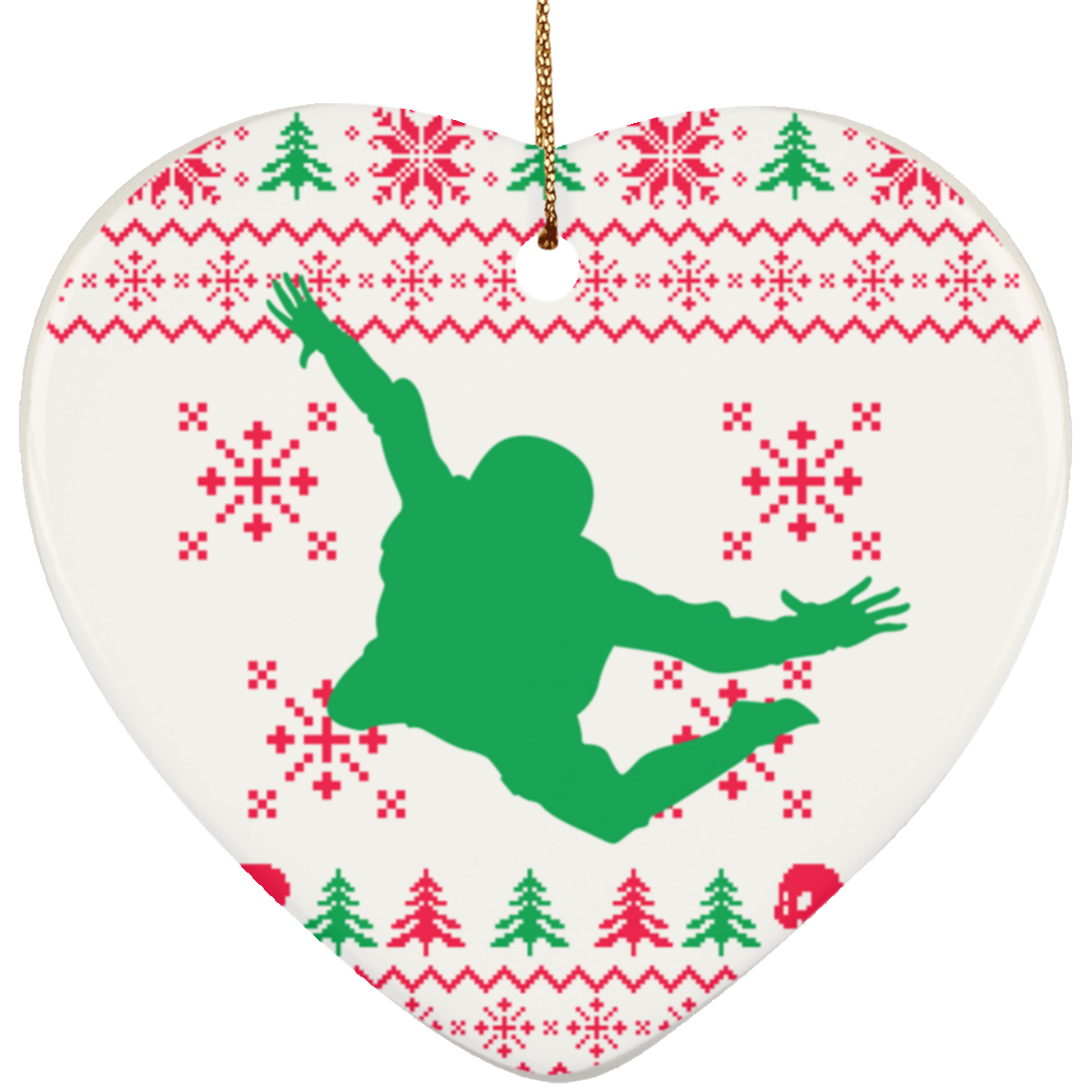 Skydiving Heart Ornament