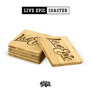 Live Epic Bamboo Coaster (4-piece set) - CelebrateEpic!