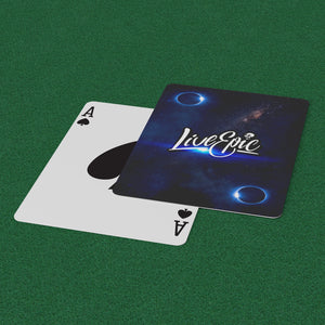 Live Epic Blue Space Playing Cards